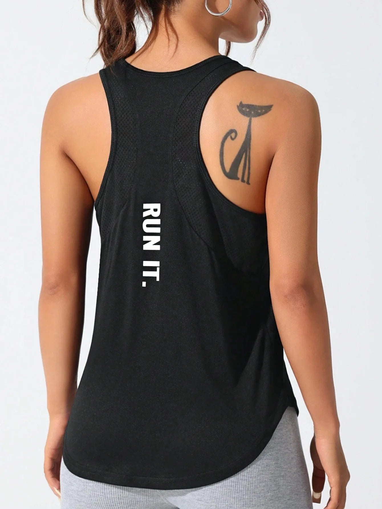Women's Stitched Letters Quick-Dry Sports Vest