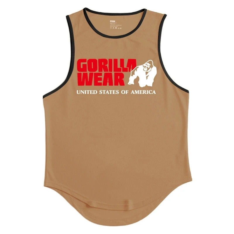 Men's Stringer Bodybuilding Vest – Polyester Gym Singlet Tank Top