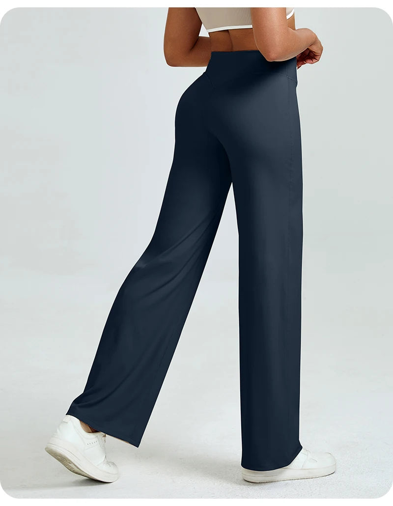 Women's High Waist Straight Leg Yoga Pants – Buttery Soft Butt Lifting Gym Leggings