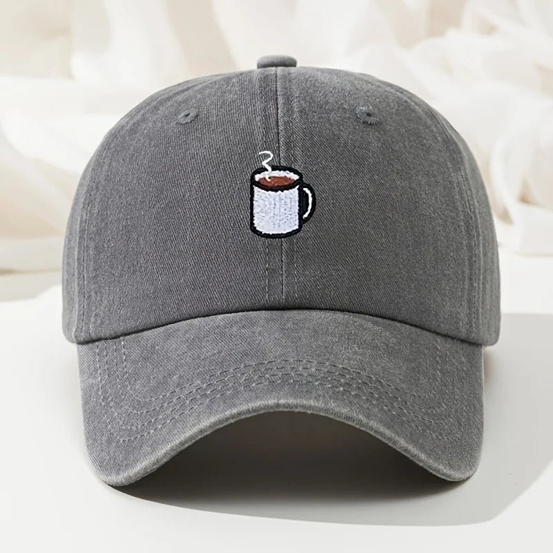 Retro Washed Baseball Cap – Embroidered Curved Brim Running & Fishing Hat