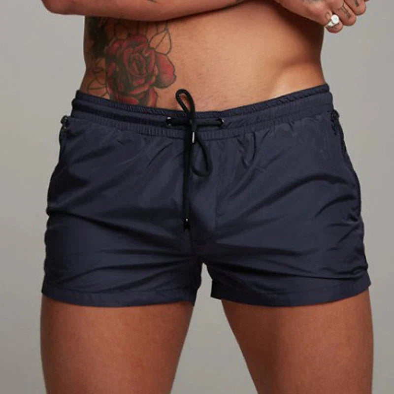 Men's Quick-Dry Running Shorts – Mesh Lining, Zipper Pocket & Drawstring for Gym & Outdoor Fitness