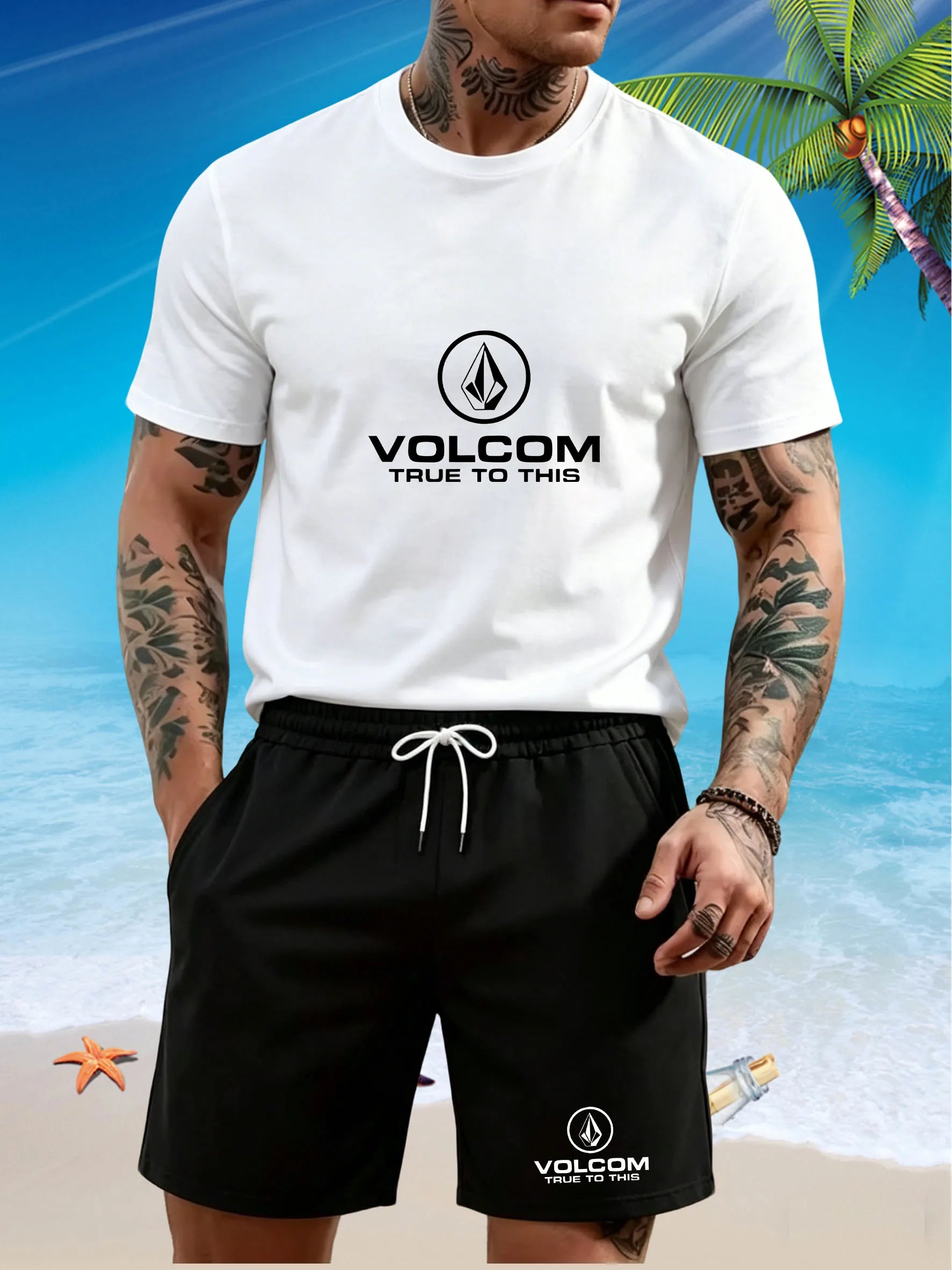 Men's 2-Piece Summer Athletic Set | Short Sleeve T-Shirt & Shorts
