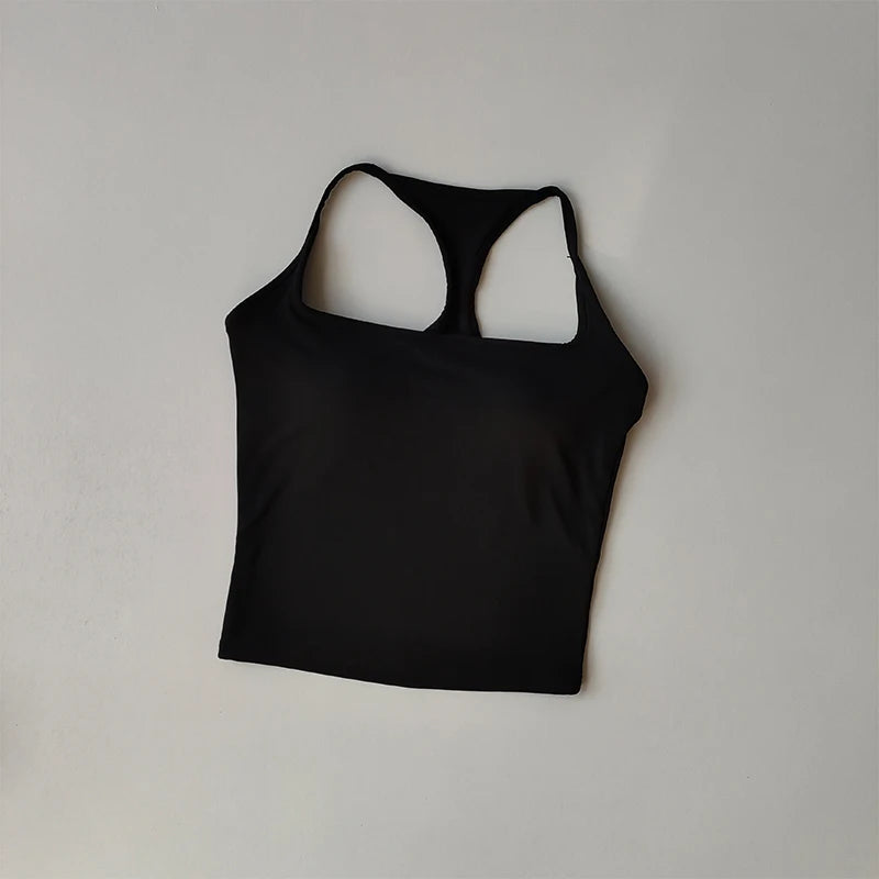 Women's Padded Sports Bra Vest – Shockproof Yoga & Pilates Top