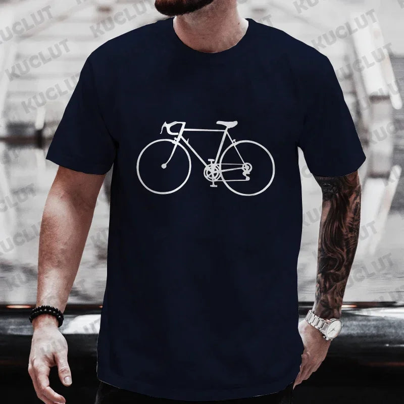 Cycling Graphic Tee – Men's Oversized Bike Lover T-Shirt | Short Sleeve