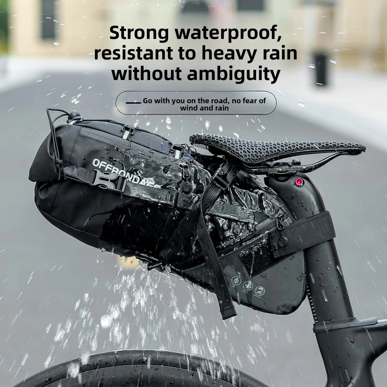 Waterproof Bicycle Saddle Bag – 15L Foldable Bike Tail Bag