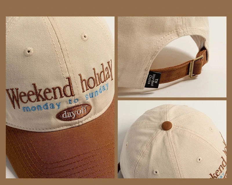 Striped Contrast Baseball Cap | Unisex Sun Protection Hat