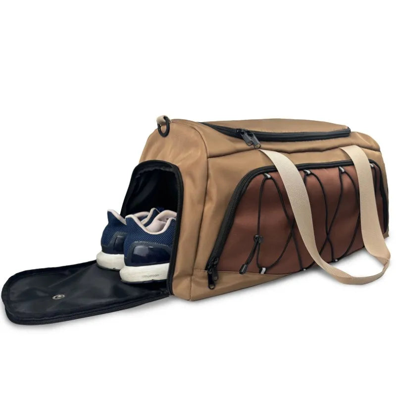 Large Capacity Canvas Gym Duffel Bag – Fitness, Travel & Sports Shoulder Bag