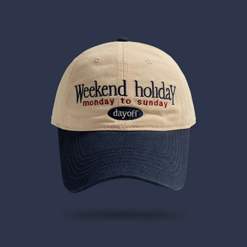 Striped Contrast Baseball Cap | Unisex Sun Protection Hat