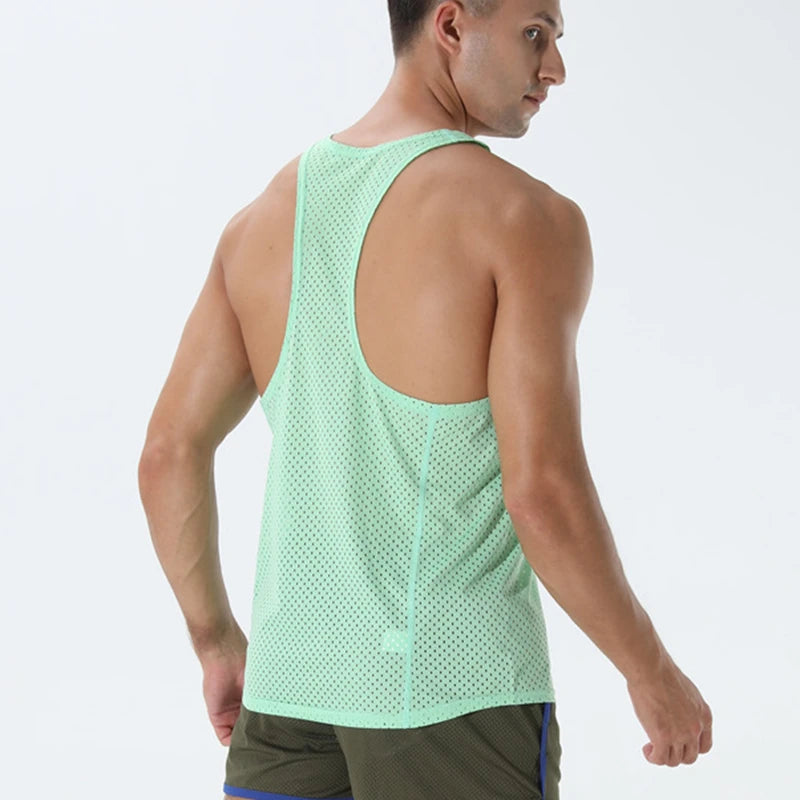 Men's Lightweight Mesh Running Vest – Quick-Dry Marathon & Fitness Training Top