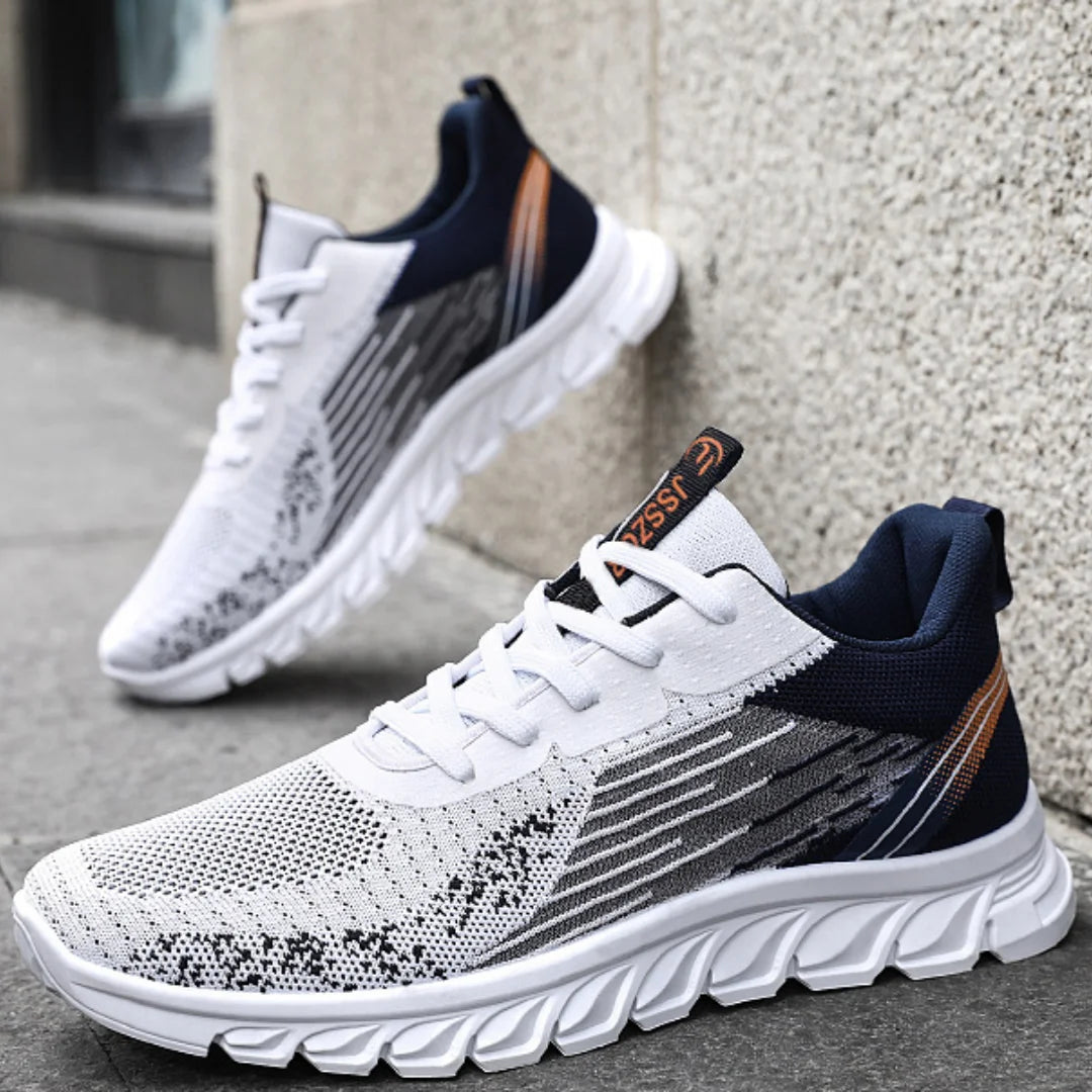 Men's Air Mesh Lace-Up Sneakers | Breathable Casual Running Shoes
