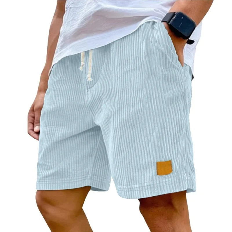Men's Vintage Striped Casual Shorts – Loose Fit Knee-Length Summer Shorts