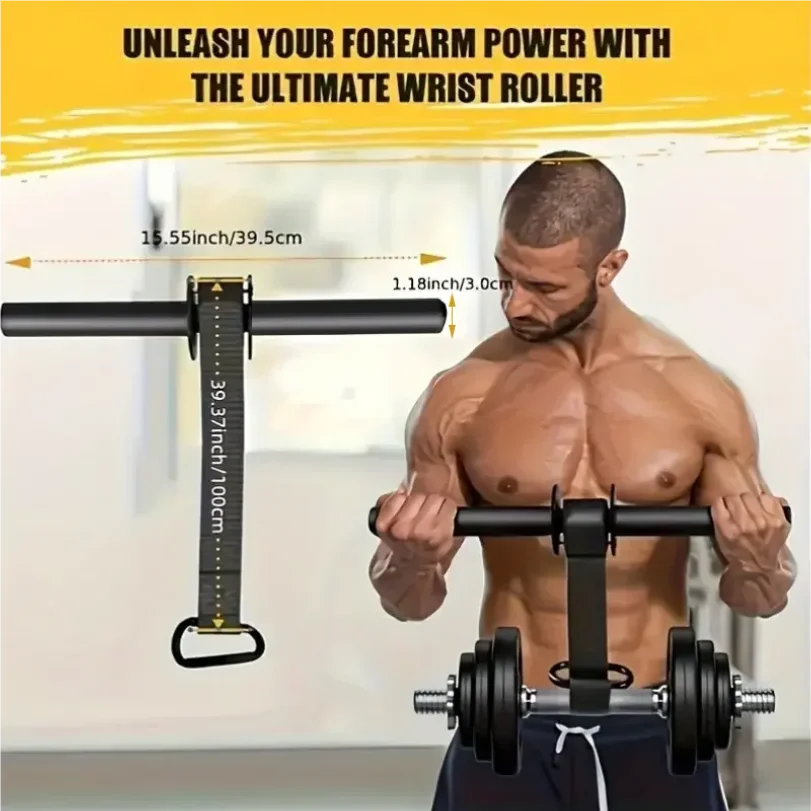 Cast Iron Wrist & Forearm Strengthener Bar – Grip Training Stick for Strength & Rehabilitation