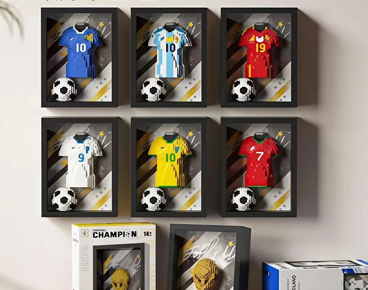 FIFA World Cup 2026 Soccer Star Brick Puzzle – Messi & CR7 DIY Collectible Toy for Kids & Fans