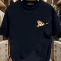 Men's 100% Cotton Casual T-Shirt – Loose Fit Short Sleeve Tee for Summer