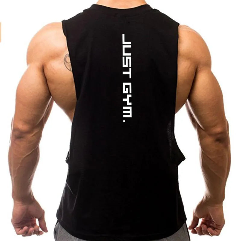 Men's Cut-Off Tank Top – Dropped Armhole Sleeveless Gym Vest