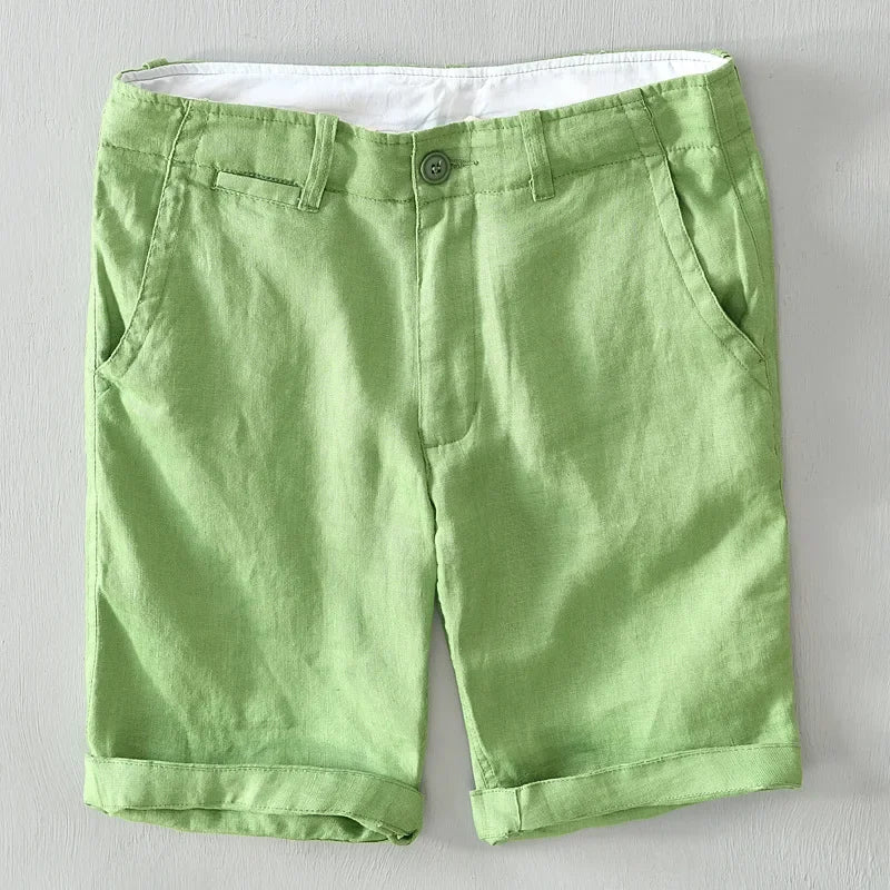 Men's 100% Linen Beach Shorts – Casual Summer Shorts
