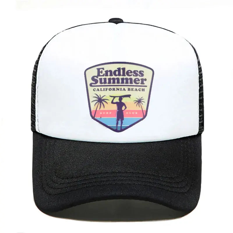Summer Surf Trucker Cap – Beach Mesh Hat for Men, Women & Youth