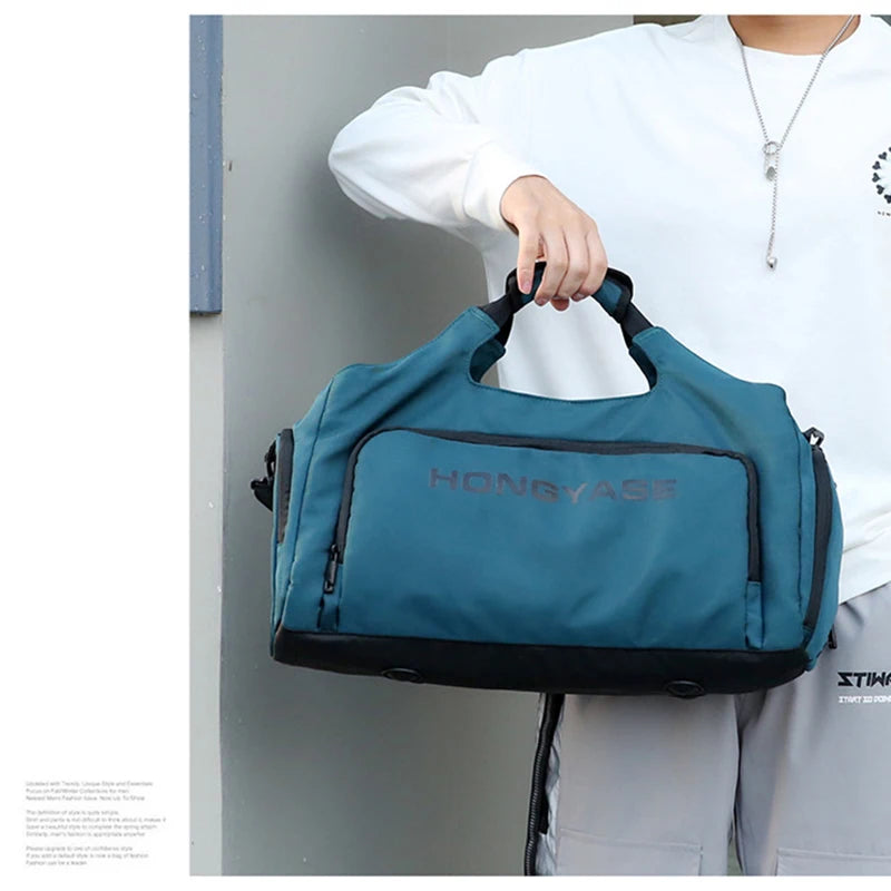 Men's Gym Duffle Bag | Waterproof Sports Travel Bag with Shoe Pocket