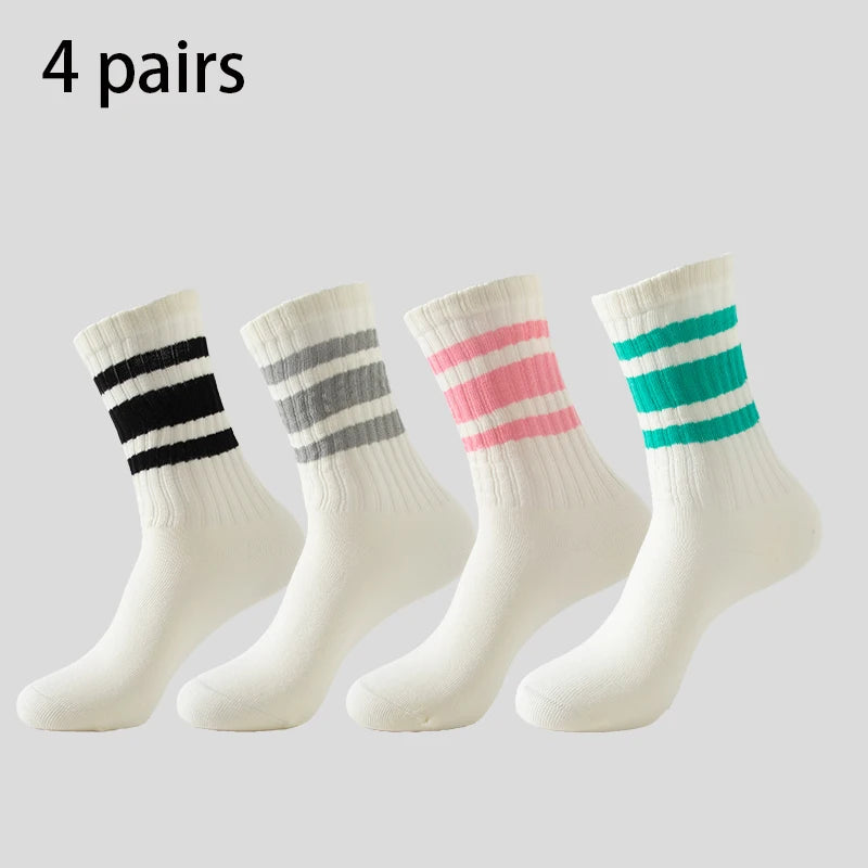 Men's & Women's Cotton Crew Socks – Casual, Running & Couple Socks