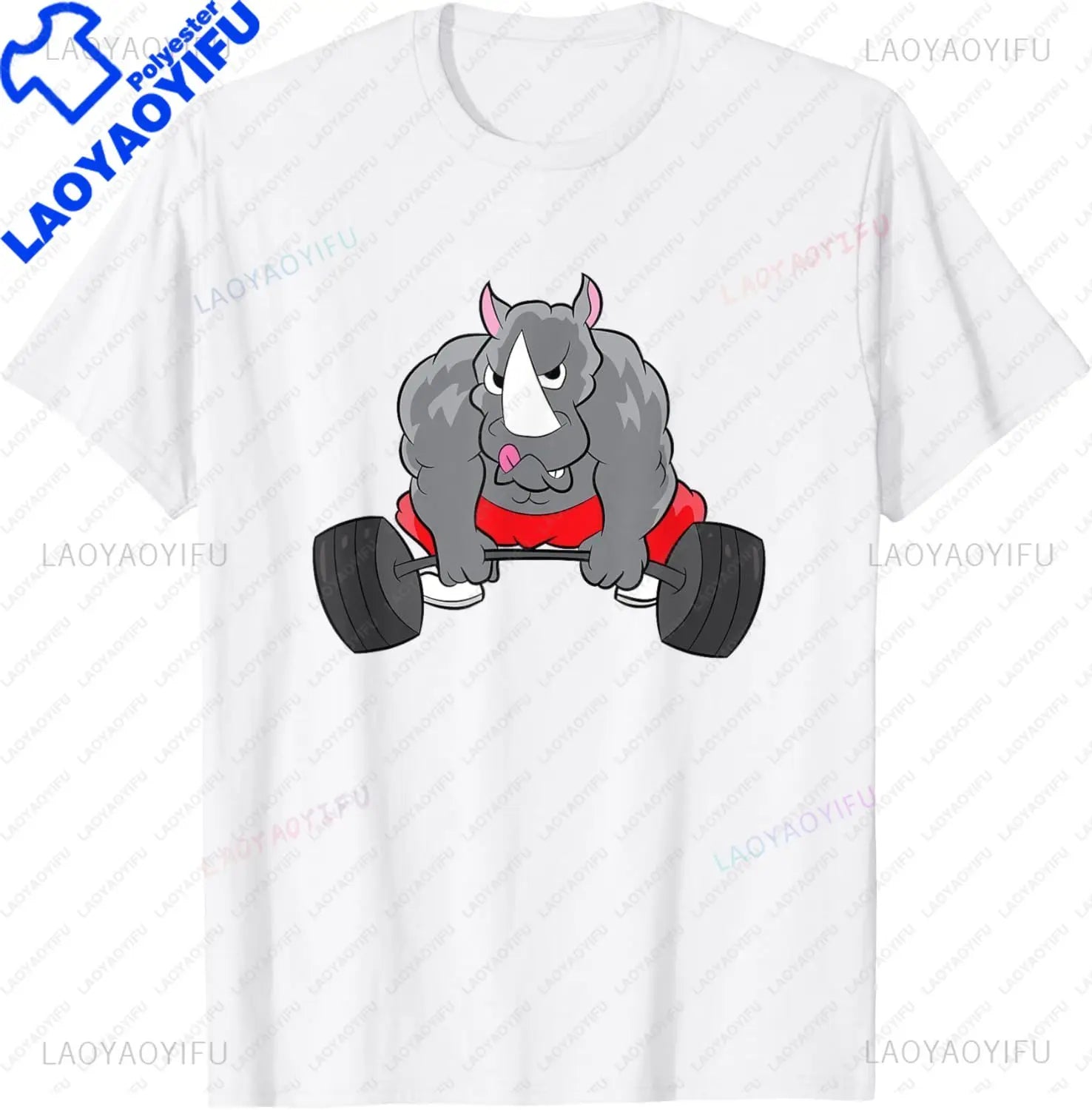 Rhino Gym Graphic T-Shirt – Men's Streetwear Fitness Tee
