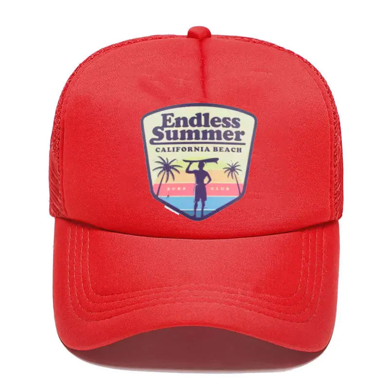 Summer Surf Trucker Cap – Beach Mesh Hat for Men, Women & Youth