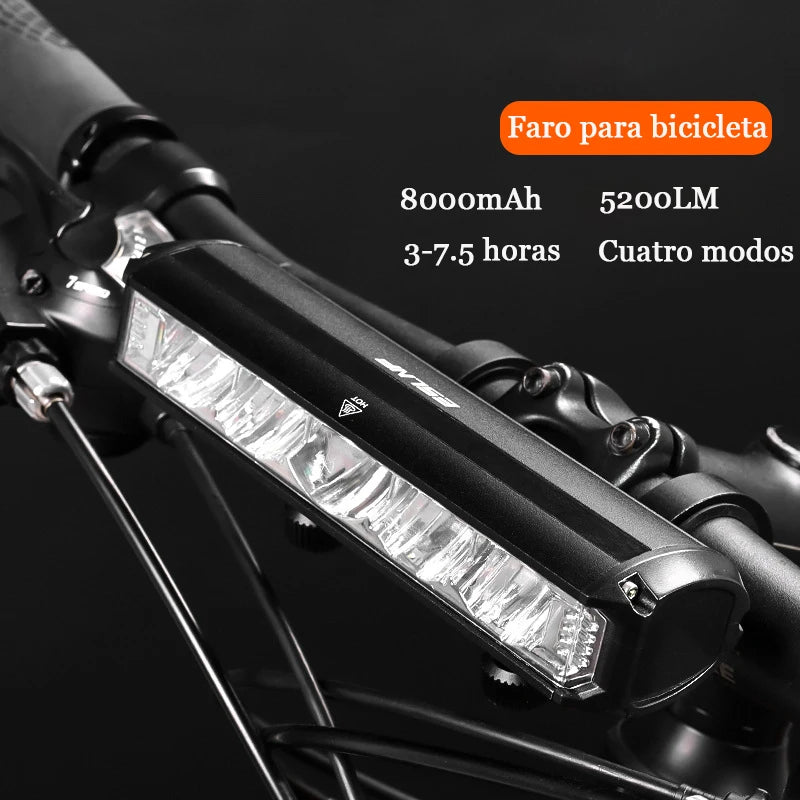 High-Powered Bike Front Light – 5200 Lumens, IPX5 Waterproof, USB-C Rechargeable