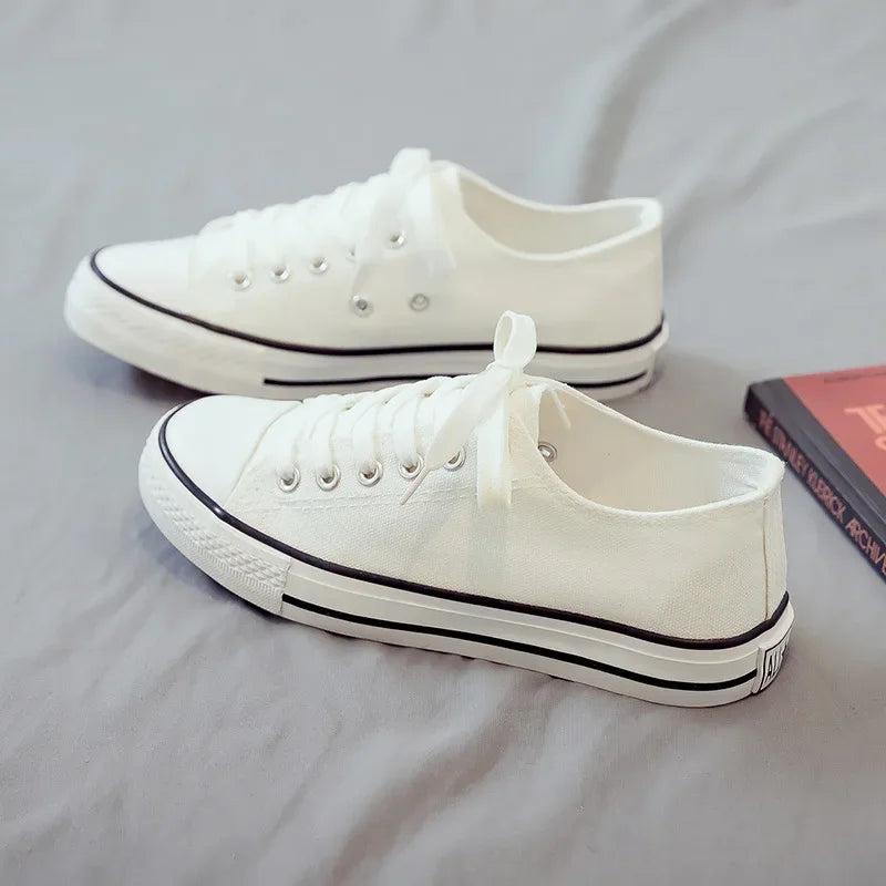 Unisex Canvas Flat Sneakers – Casual Couple Shoes for Men & Women | Sizes 35–45