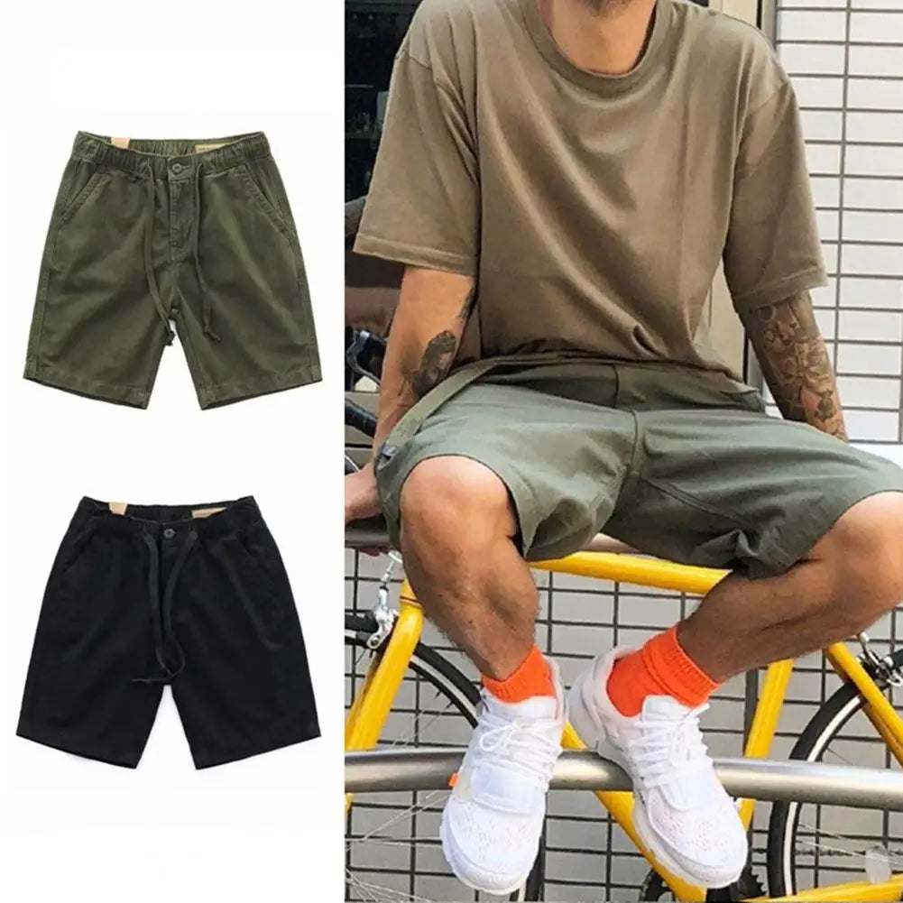 Men's Cotton Casual Shorts – Slim Bermuda Style, Loose Fit for Summer