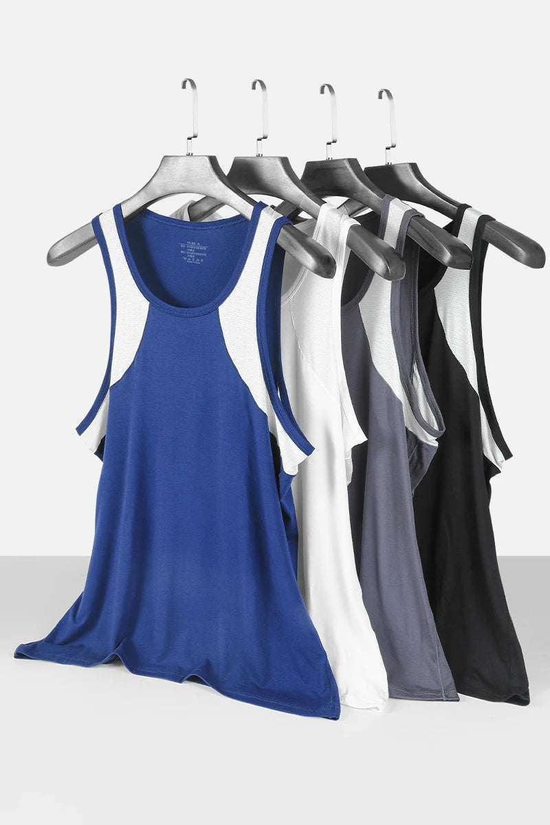 Men's Ice Silk Compression Vest – Breathable, Quick-Dry Slimming Tank Top