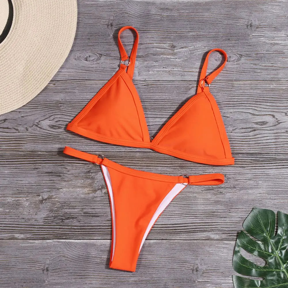 Two-Piece Backless Bikini Set