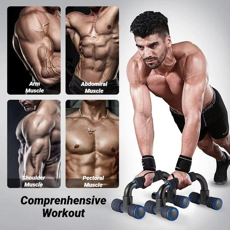H-Shape Push Up Bars – Non-Slip Foam Handle Stands for Chest, Arms & Core Training | 100kg Capacity