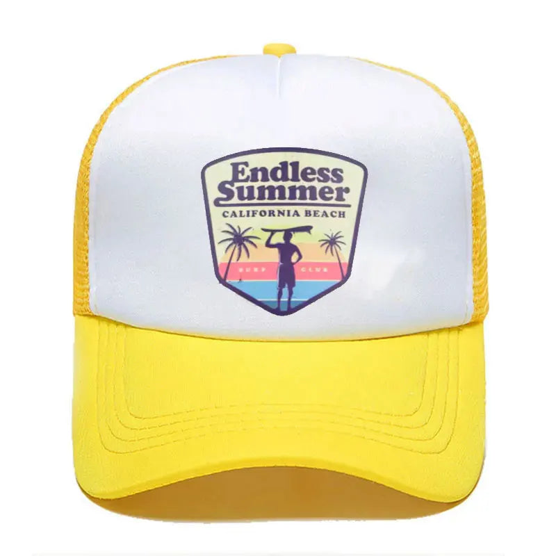 Summer Surf Trucker Cap – Beach Mesh Hat for Men, Women & Youth