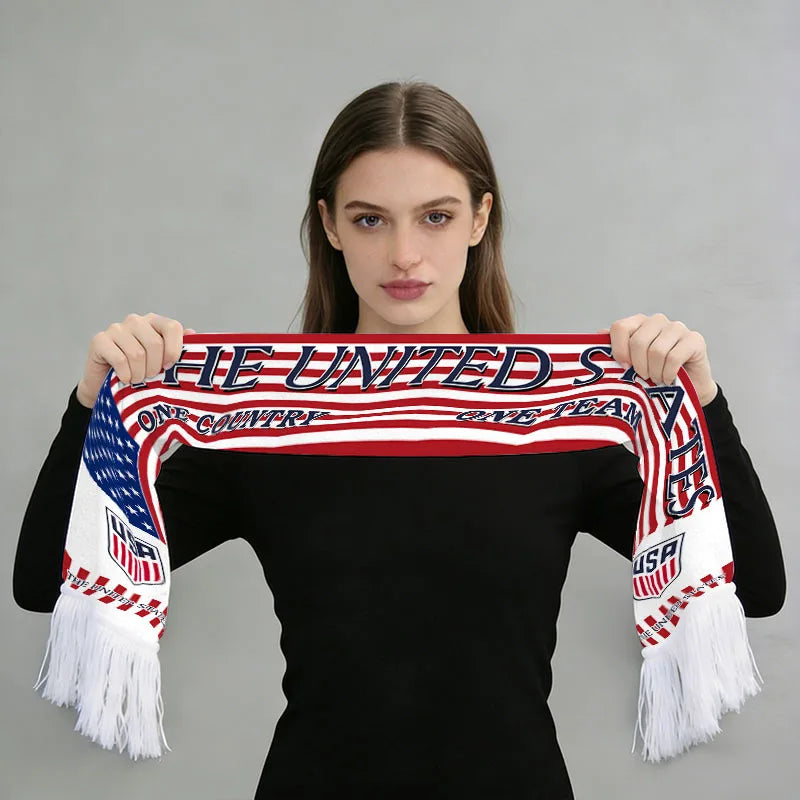 FIFA World Cup 2026 Fan Scarf – Choose Your Country | Flannel Tassel Supporter Scarf
