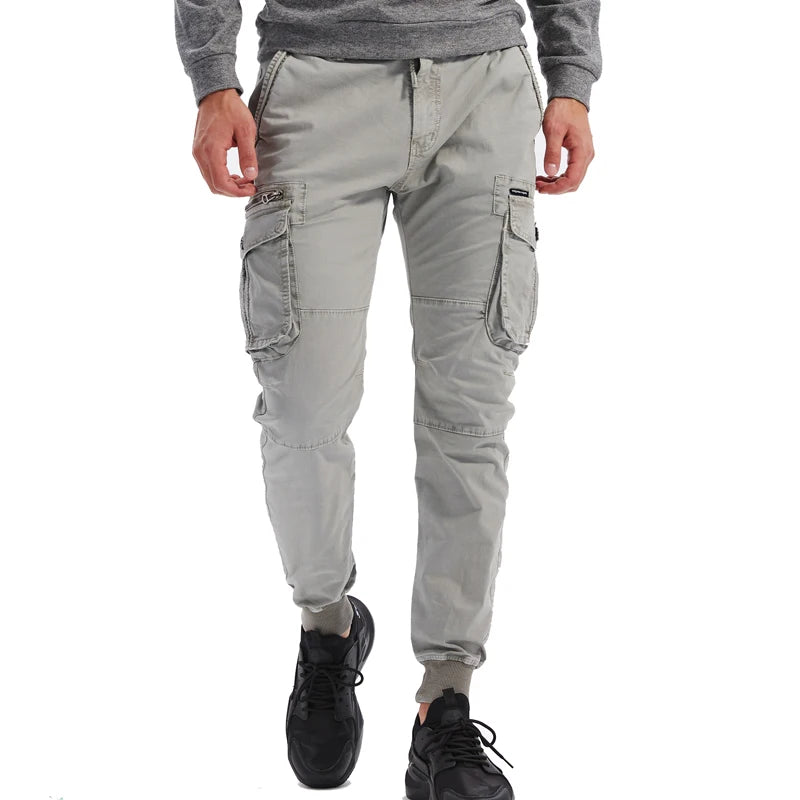Men's Cotton Cargo Pants – Tactical Multi-Pocket Joggers