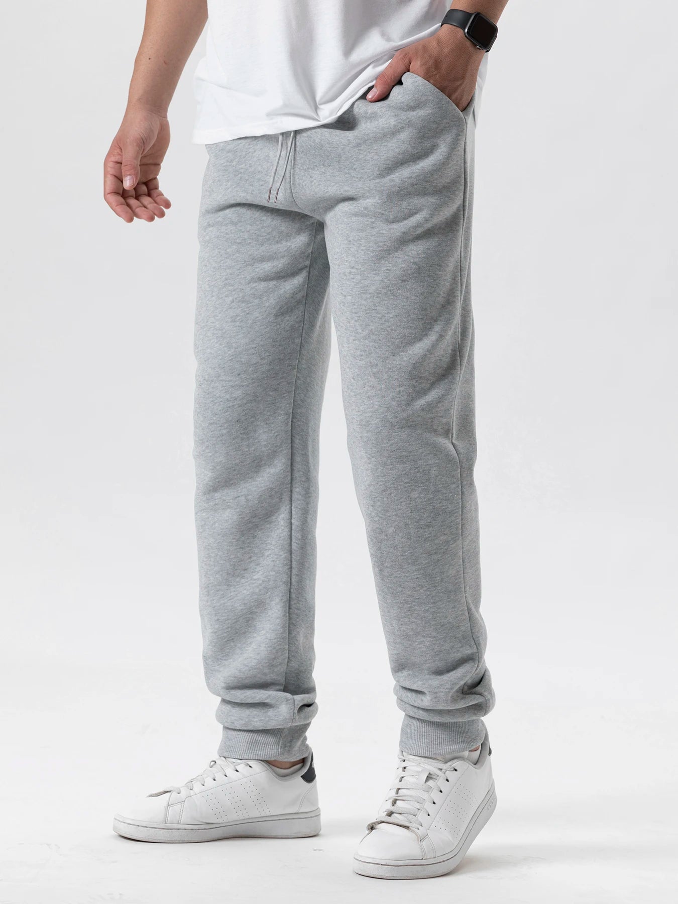 Men's Fleece Jogger Sweatpants – Casual Elastic Waist Gym Pants