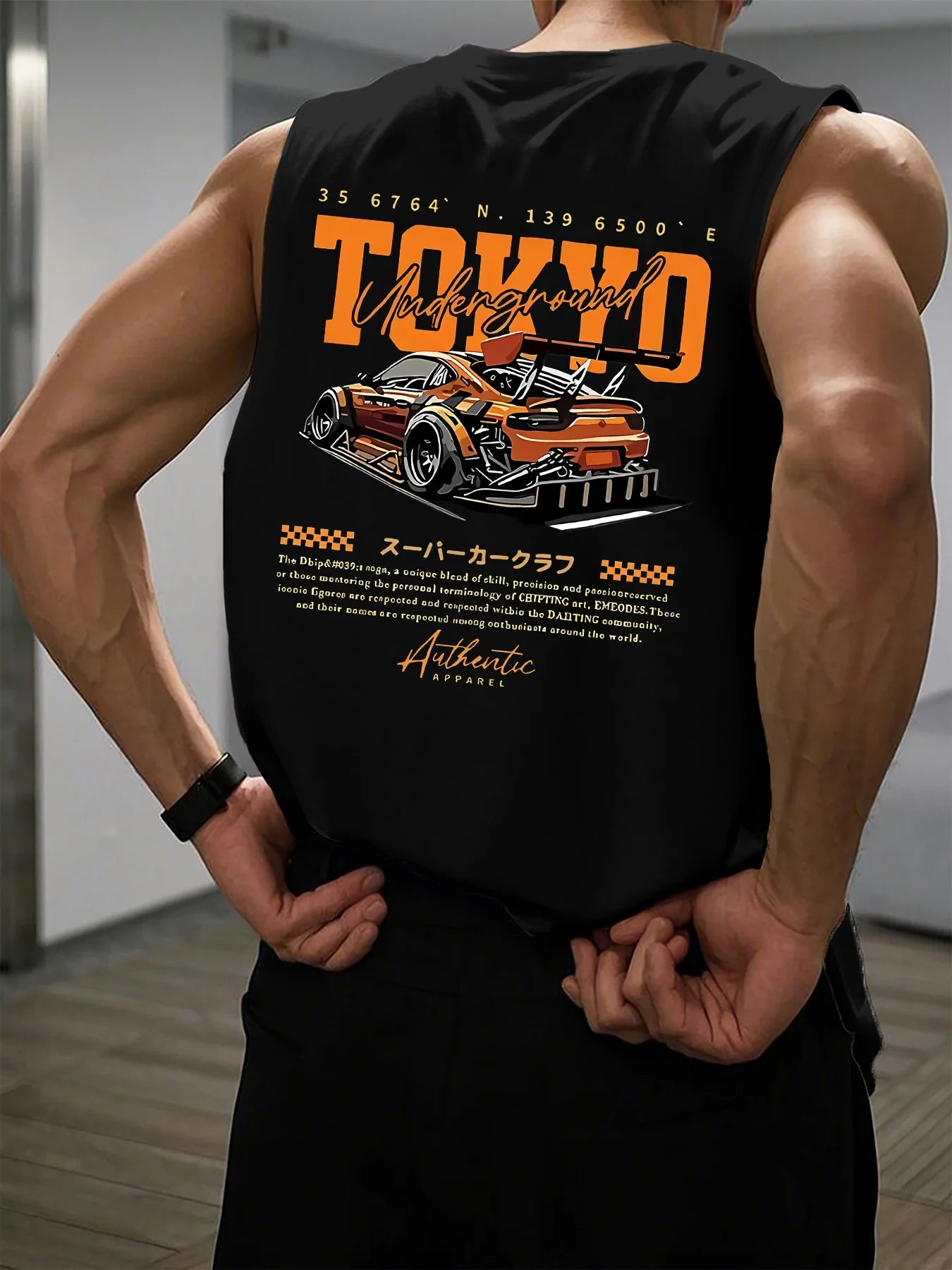 Men's Racing Print Tank Top | Breathable Loose Fit Sleeveless Gym Tee