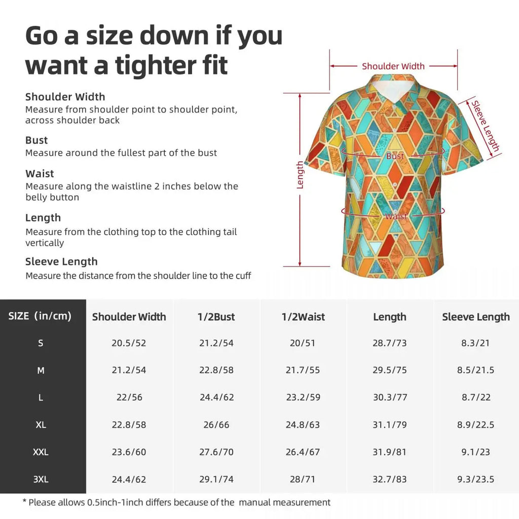 Abstract Patchwork Vacation Shirt