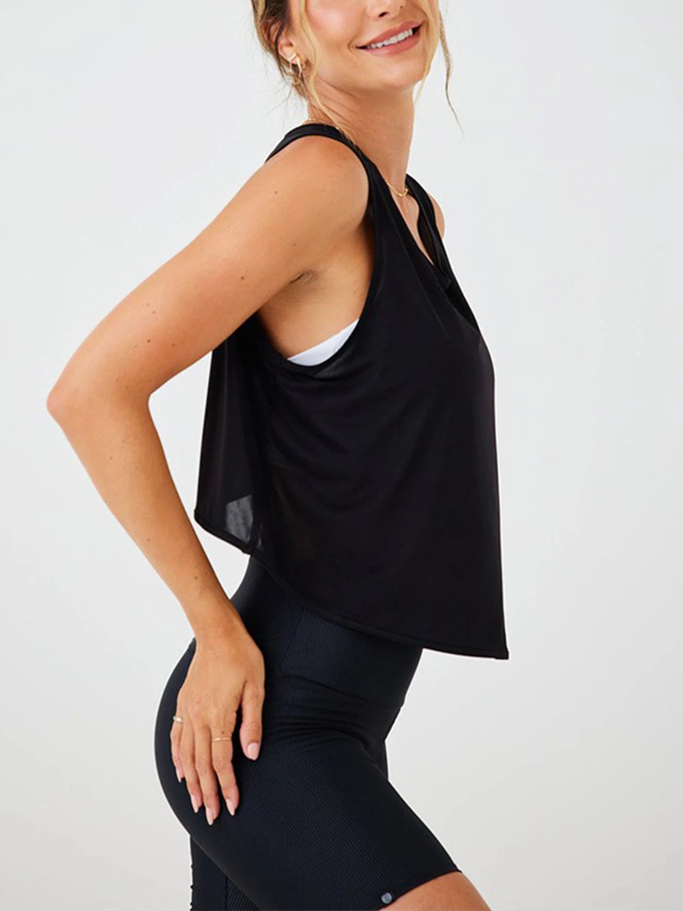Women's Quick-Dry Cutout Back Tank Top – Breathable Sports Vest