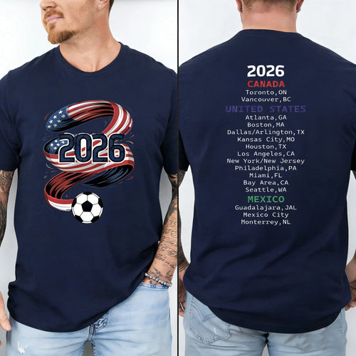 2026 World Cup Host Cities T-Shirt | North America Soccer Fan Gift | Retro Graphic Tee