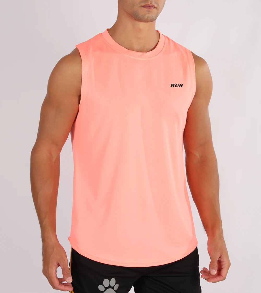 Men's Sleeveless Athletic Tank Top – Loose Fit Gym & Basketball Vest