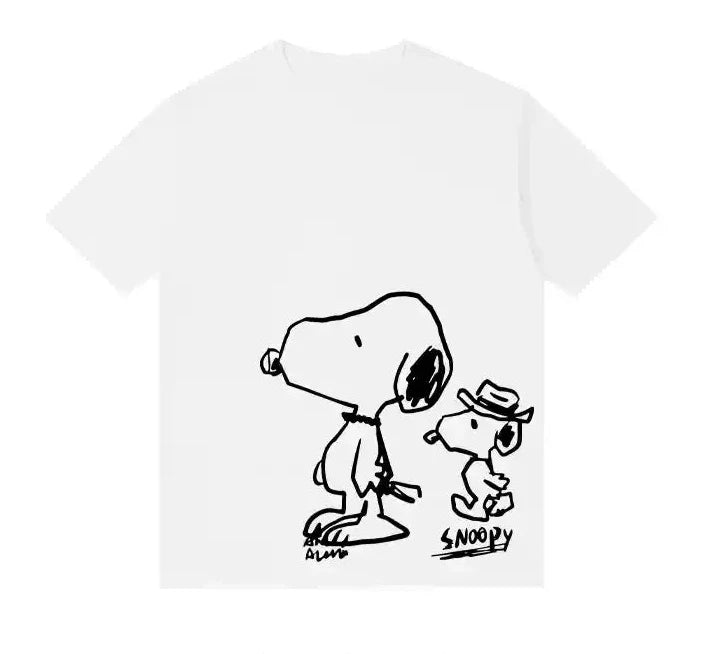 Kids Snoopy & Charlie Brown Cotton T-Shirt | Unisex Short Sleeve Tee
