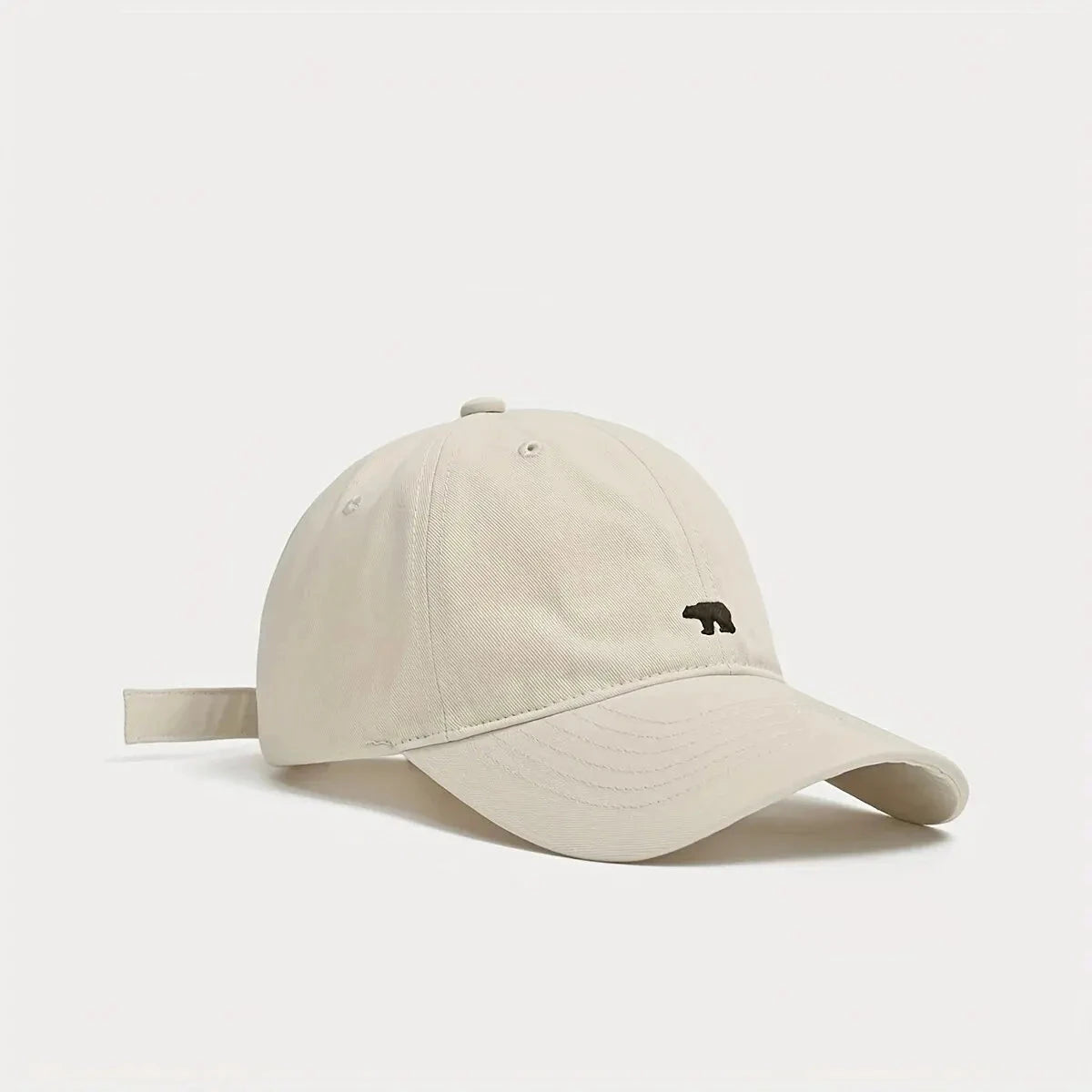 Bear Embroidered Cotton Baseball Cap