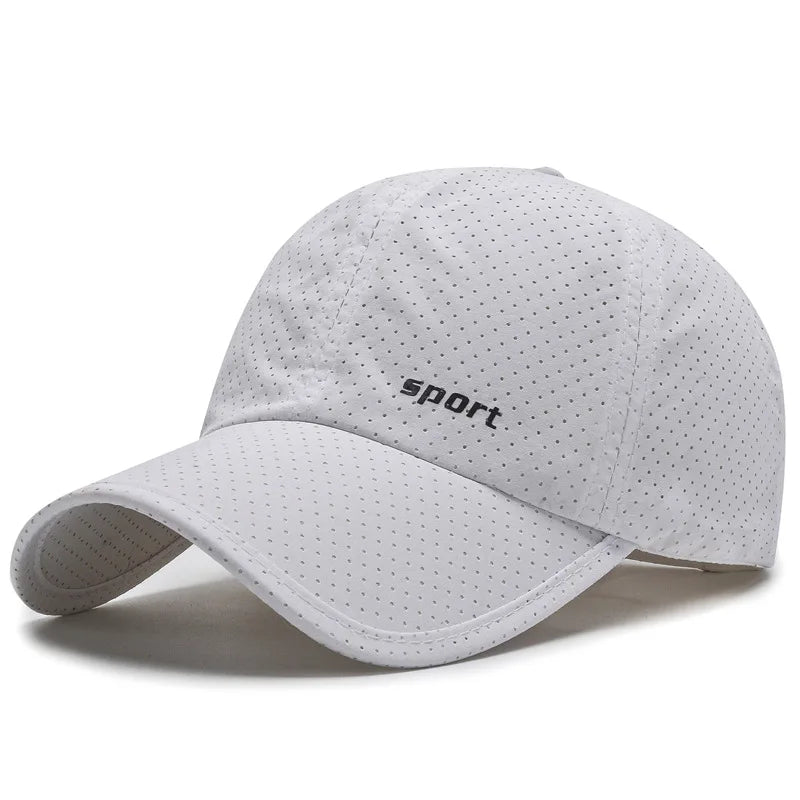 Quick-Dry Contrast Letter Baseball Cap | Breathable Adjustable Sport Hat