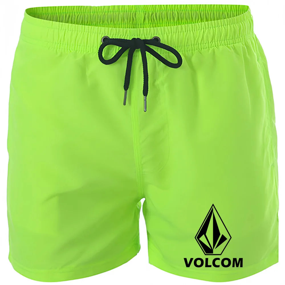 Men's Printed Swim Shorts – Quick-Dry Board Shorts with Mesh Lining & Drawstring