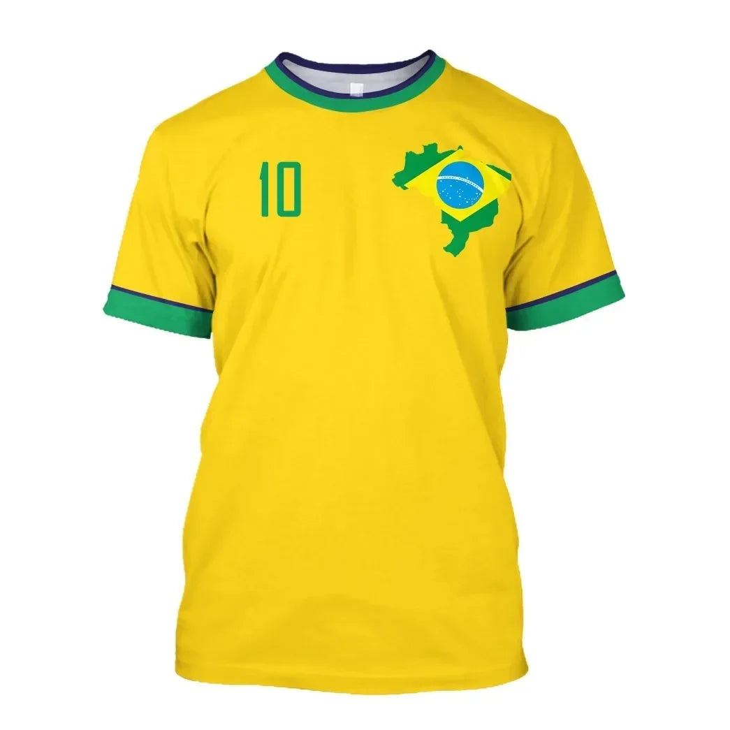 Men's 2026 Football Jersey T-Shirt – Oversized Streetwear Tee for Soccer Fans