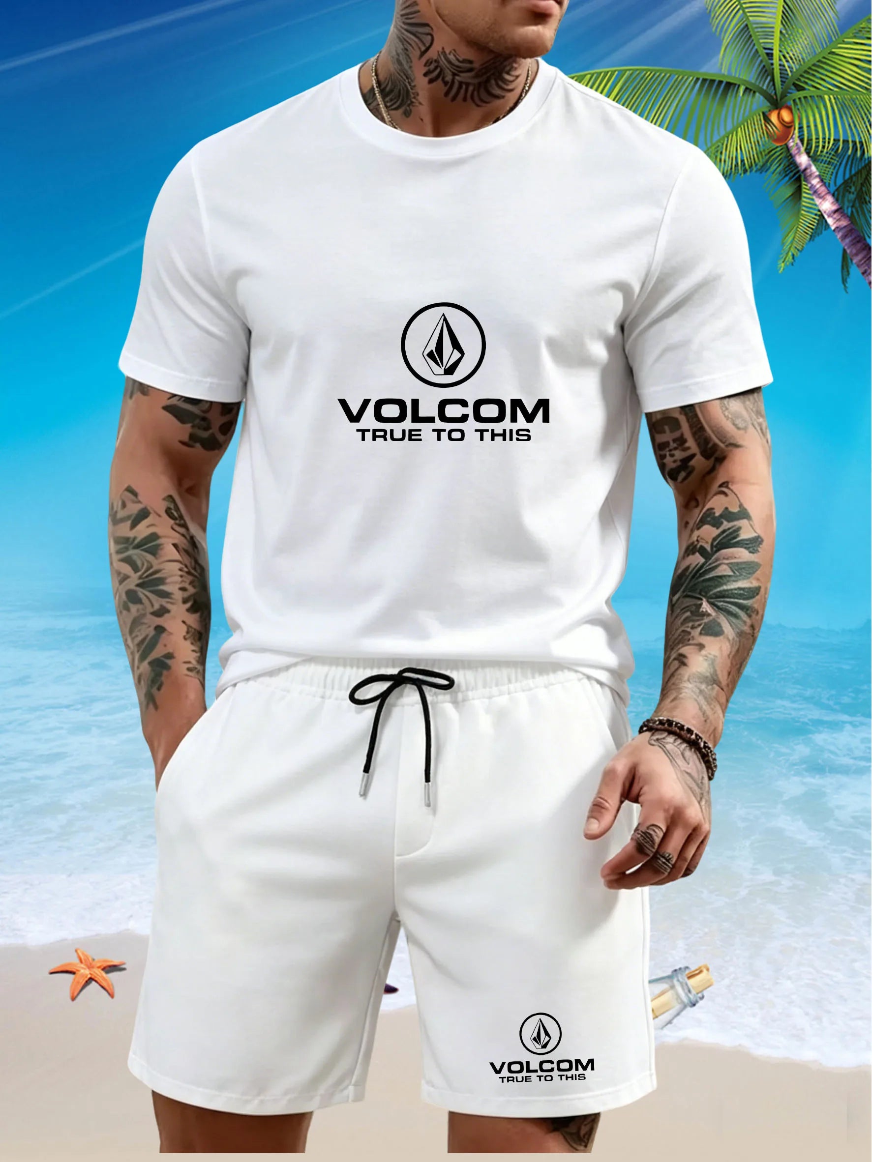 Men's 2-Piece Summer Athletic Set | Short Sleeve T-Shirt & Shorts