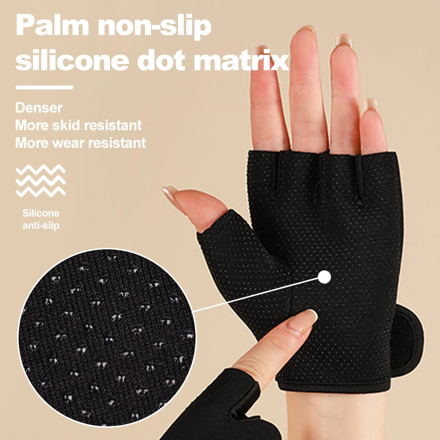 Ventilated Workout Gloves with Non-Slip Silicone Grip | Gym, Lifting & Cycling