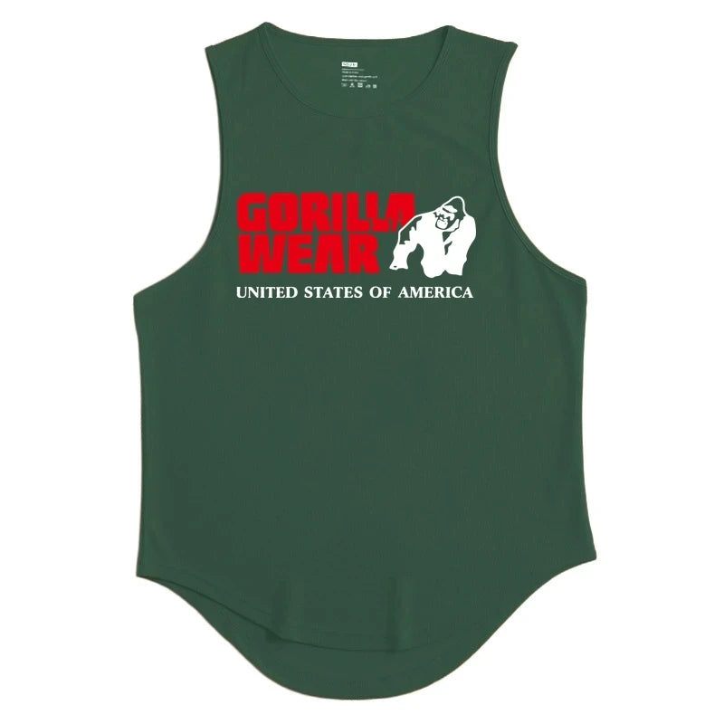Men's Stringer Bodybuilding Vest – Polyester Gym Singlet Tank Top