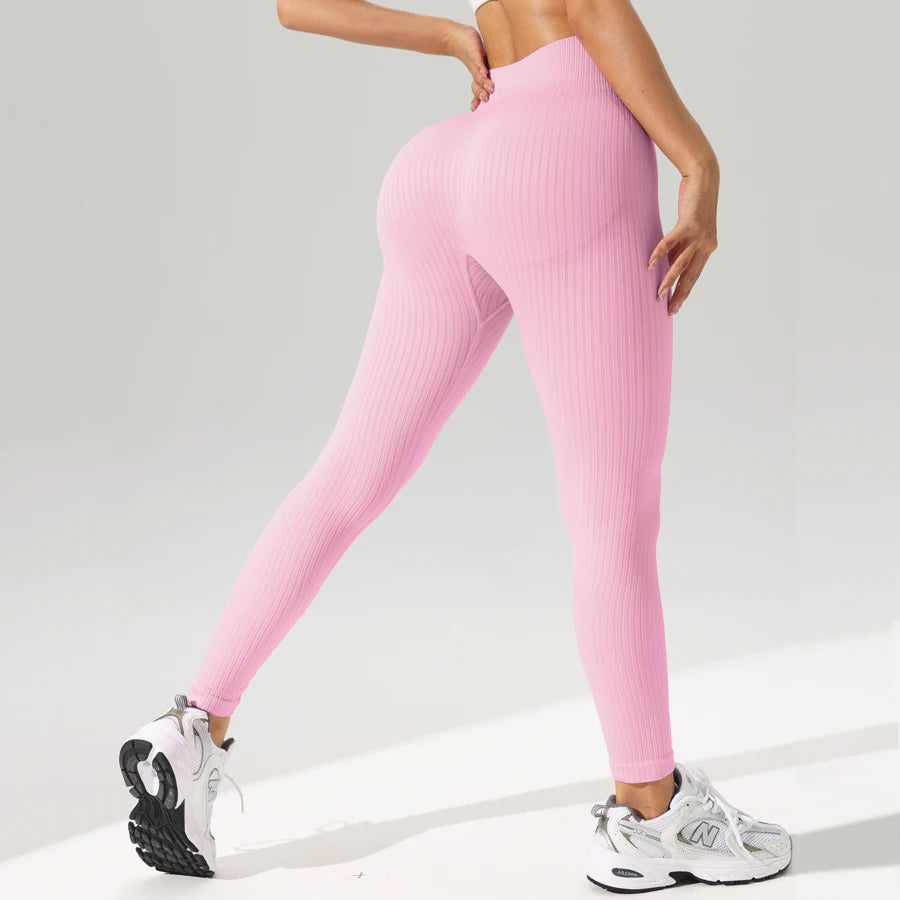 Women's Butt-Lifting Seamless Leggings – High-Waist Tummy Control Yoga Pants, Squat-Proof (XS-XL, 17 Colors)