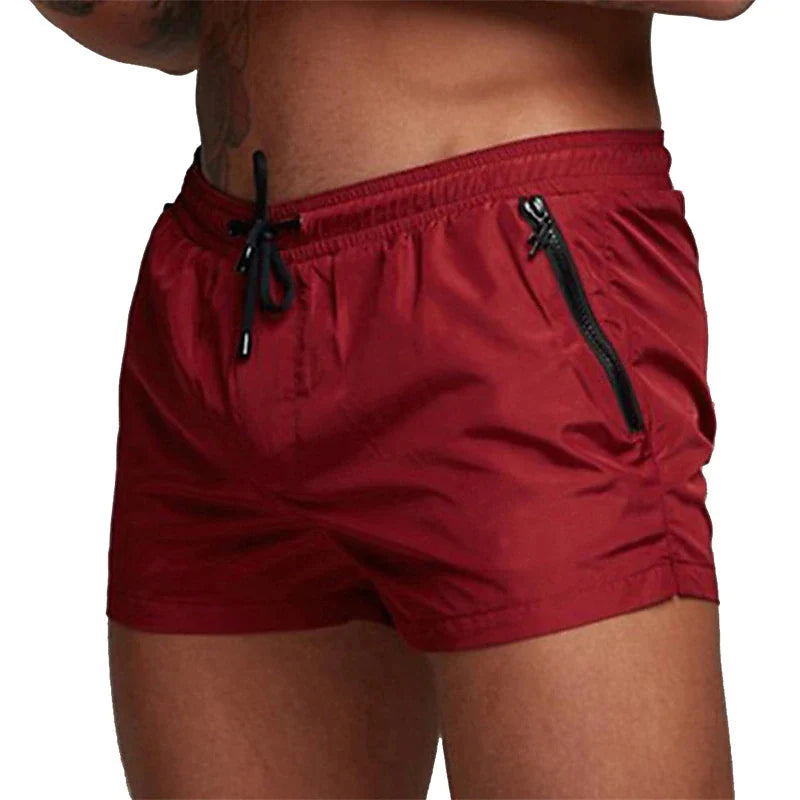Men's Quick-Dry Running Shorts – Mesh Lining, Zipper Pocket & Drawstring for Gym & Outdoor Fitness
